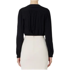 Elisabetta Franchi - Blouse with Chain Detail - Black - Shirt - Made in Italy - Luxury Exclusive Collection - Avvenice