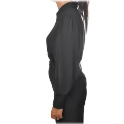 Elisabetta Franchi - Body with Long Sleeve - Black - Shirt - Made in Italy - Luxury Exclusive Collection - Avvenice