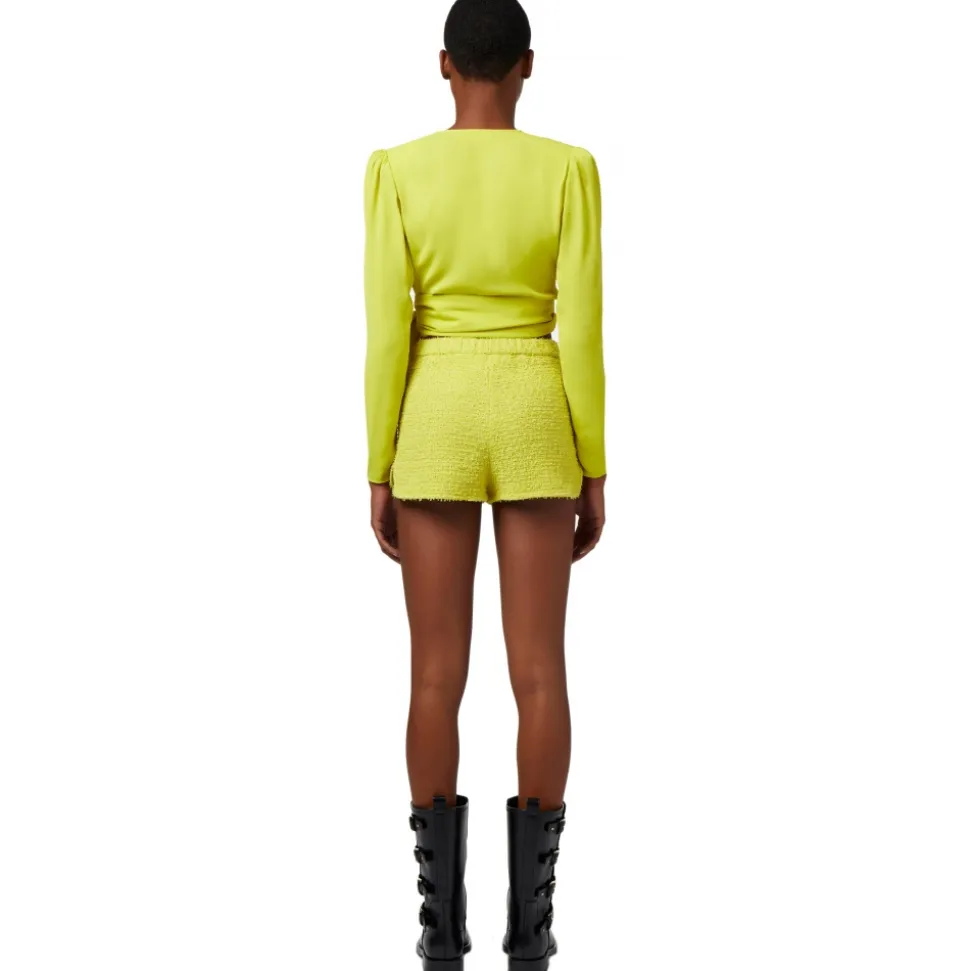 Elisabetta Franchi - Crossed Sash Shirt - Yellow - Shirt - Made in Italy - Luxury Exclusive Collection - Avvenice