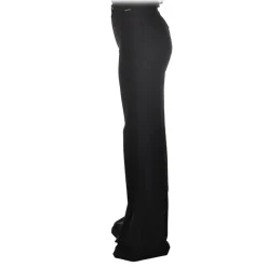 Elisabetta Franchi - High Waisted Wide Leg Trousers - Black - Trousers - Made in Italy - Luxury Exclusive Collection - Avvenice