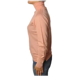 Elisabetta Franchi - High Neck Pullover - Antique Pink - Sweater - Made in Italy - Luxury Exclusive Collection - Avvenice