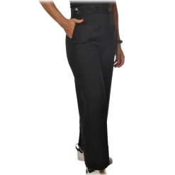 Elisabetta Franchi - High Waisted Wide Leg Trousers - Black - Trousers - Made in Italy - Luxury Exclusive Collection - Avvenice