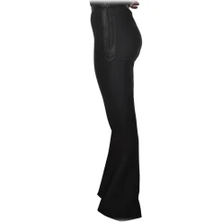 Elisabetta Franchi - High-Waisted Flare Trousers - Black - Trousers - Made in Italy - Luxury Exclusive Collection - Avvenice