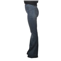 Elisabetta Franchi - High-Waisted Flare Jeans - Denim - Trousers - Made in Italy - Luxury Exclusive Collection - Avvenice