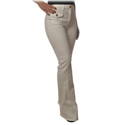 Elisabetta Franchi - High-Waisted Flare Jeans - White - Trousers - Made in Italy - Luxury Exclusive Collection - Avvenice
