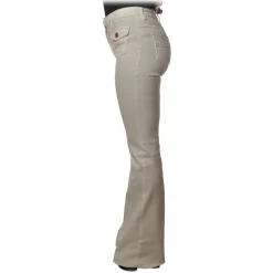 Elisabetta Franchi - High-Waisted Flare Jeans - White - Trousers - Made in Italy - Luxury Exclusive Collection - Avvenice