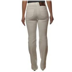 Elisabetta Franchi - High-Waisted Flare Jeans - White - Trousers - Made in Italy - Luxury Exclusive Collection - Avvenice