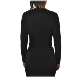 Elisabetta Franchi - Jacket with Gold Metal Details - Black - Jacket - Made in Italy - Luxury Exclusive Collection - Avvenice