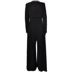 Elisabetta Franchi - Jacket with Pearls on the Shoulder - Black - Jacket - Made in Italy - Luxury Exclusive Collection - Avvenice