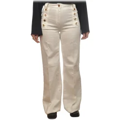 Elisabetta Franchi - Jeans with Trimmings Detail - White - Trousers - Made in Italy - Luxury Exclusive Collection - Avvenice