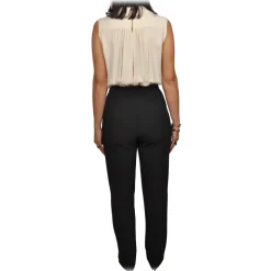 Elisabetta Franchi - Jumpsuit with Top and Straight Trousers - Black/White - Dress - Made in Italy - Luxury Exclusive Collection - Avvenice