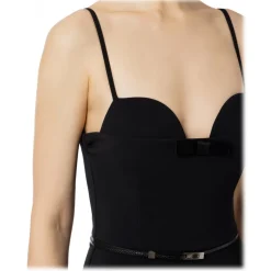 Elisabetta Franchi - Jumpsuit with Bustier Top - Black - Dress - Made in Italy - Luxury Exclusive Collection - Avvenice