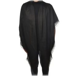 Elisabetta Franchi - Light Pashmina - Black - Scarf - Made in Italy - Luxury Exclusive Collection - Avvenice