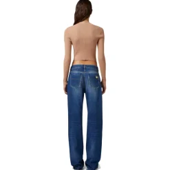 Elisabetta Franchi - Light Canvas Wide Leg Jeans - Blue - Trousers - Made in Italy - Luxury Exclusive Collection - Avvenice