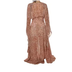 Elisabetta Franchi - Long Sleeveless Dress - Dark Orange - Dress - Made in Italy - Luxury Exclusive Collection - Avvenice