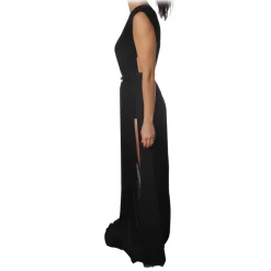Elisabetta Franchi - Long Dress in Jersey Fabric - Black - Dress - Made in Italy - Luxury Exclusive Collection - Avvenice
