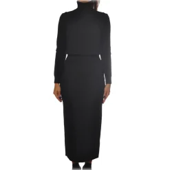 Elisabetta Franchi - Long Sleeve Dress - Black - Dress - Made in Italy - Luxury Exclusive Collection - Avvenice