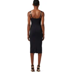 Elisabetta Franchi - Midi Dress with Bow Detail - Black - Dress - Made in Italy - Luxury Exclusive Collection - Avvenice