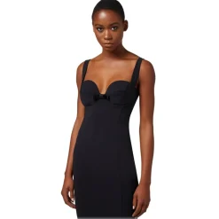 Elisabetta Franchi - Midi Dress with Bow Detail - Black - Dress - Made in Italy - Luxury Exclusive Collection - Avvenice