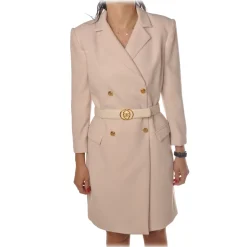 Elisabetta Franchi - Mini Dress Frock Coat Model - Lime - Dress - Made in Italy - Luxury Exclusive Collection - Avvenice