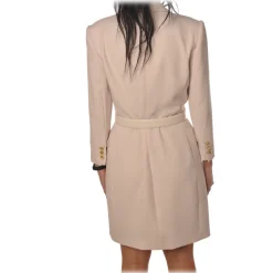 Elisabetta Franchi - Mini Dress Frock Coat Model - Lime - Dress - Made in Italy - Luxury Exclusive Collection - Avvenice