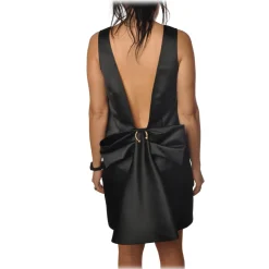 Elisabetta Franchi - Mini A-line Dress - Black - Dress - Made in Italy - Luxury Exclusive Collection - Avvenice