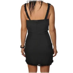 Elisabetta Franchi - Mini Dress with Strass - Black - Dress - Made in Italy - Luxury Exclusive Collection - Avvenice