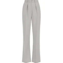 Elisabetta Franchi - Palazzo Trousers with Pences - Grey - Trousers - Made in Italy - Luxury Exclusive Collection - Avvenice