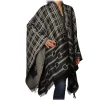 Elisabetta Franchi - Pattern Cape - Black/Grey - Scarf - Made in Italy - Luxury Exclusive Collection - Avvenice