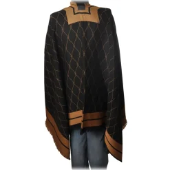 Elisabetta Franchi - Pattern Cape - Black/Mou - Scarf - Made in Italy - Luxury Exclusive Collection - Avvenice