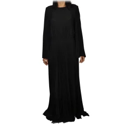 Elisabetta Franchi - Pleated Lurex Fabric Dress - Black - Dress - Made in Italy - Luxury Exclusive Collection - Avvenice