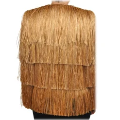 Elisabetta Franchi - Raffia Fringed Jacket - Caramel - Jacket - Made in Italy - Luxury Exclusive Collection - Avvenice