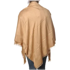 Elisabetta Franchi - Scarf in Logoed Pattern - Beige - Scarf - Made in Italy - Luxury Exclusive Collection - Avvenice