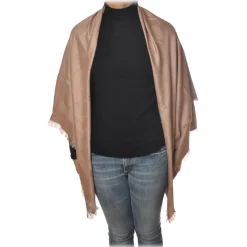 Elisabetta Franchi - Scarf in Logoed Pattern - Mauve - Scarf - Made in Italy - Luxury Exclusive Collection - Avvenice