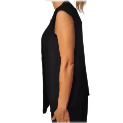 Elisabetta Franchi - Shirt with Star Necklace - Black - Top - Made in Italy - Luxury Exclusive Collection - Avvenice