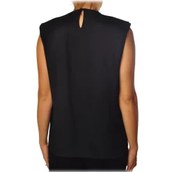 Elisabetta Franchi - Shirt with Star Necklace - Black - Top - Made in Italy - Luxury Exclusive Collection - Avvenice