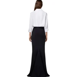 Elisabetta Franchi - Shirt and Mermaid Skirt Dress - White/Black - Dress - Made in Italy - Luxury Exclusive Collection - Avvenice