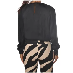 Elisabetta Franchi - Shirt with Long Sleeve - Black - Shirt - Made in Italy - Luxury Exclusive Collection - Avvenice