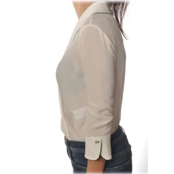 Elisabetta Franchi - Shirt with 3/4 Sleeve - White - Shirt - Made in Italy - Luxury Exclusive Collection - Avvenice
