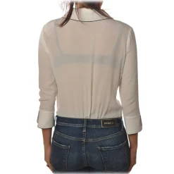 Elisabetta Franchi - Shirt with 3/4 Sleeve - White - Shirt - Made in Italy - Luxury Exclusive Collection - Avvenice