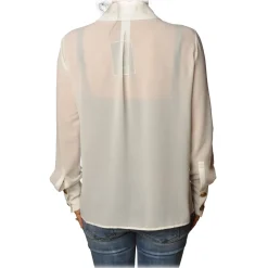 Elisabetta Franchi - Shirt with Long Sleeve - White - Shirt - Made in Italy - Luxury Exclusive Collection - Avvenice