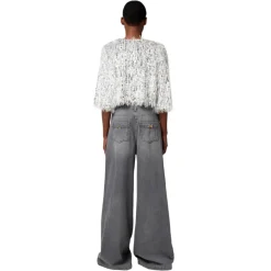 Elisabetta Franchi - Short Jacket with Fringes and Sequins - Silver - Jacket - Made in Italy - Luxury Exclusive Collection - Avvenice