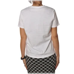 Elisabetta Franchi - Short Sleeve T-Shirt with Detail - White - T-Shirt - Made in Italy - Luxury Exclusive Collection - Avvenice