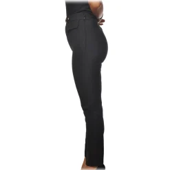 Elisabetta Franchi - Skinny Trousers with Metal Logo - Black - Trousers - Made in Italy - Luxury Exclusive Collection - Avvenice