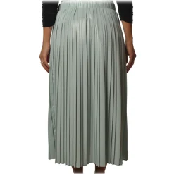 Elisabetta Franchi - Skirt in Pleated Fabric - Aquamarine - Skirt - Made in Italy - Luxury Exclusive Collection - Avvenice