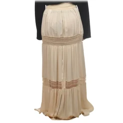 Elisabetta Franchi - Skirt with Lace Trimmings - Cream - Skirt - Made in Italy - Luxury Exclusive Collection - Avvenice