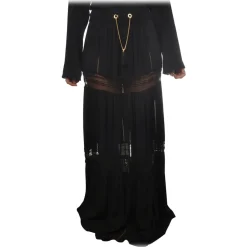 Elisabetta Franchi - Skirt with Lace Trimmings - Black - Skirt - Made in Italy - Luxury Exclusive Collection - Avvenice
