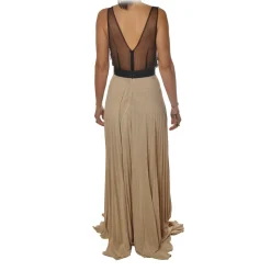 Elisabetta Franchi - Sleeveless Dress with Side Slit - Black - Dress - Made in Italy - Luxury Exclusive Collection - Avvenice