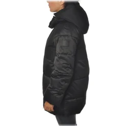 Elisabetta Franchi - Stitched Fabric Down Jacket - Black - Jacket - Made in Italy - Luxury Exclusive Collection - Avvenice