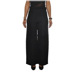 Elisabetta Franchi - Stretch Knit Pants - Black - Trousers - Made in Italy - Luxury Exclusive Collection - Avvenice